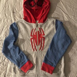 Hanna Andersson Spiderman Hoodie - Red, Blue, Gray size 6/7